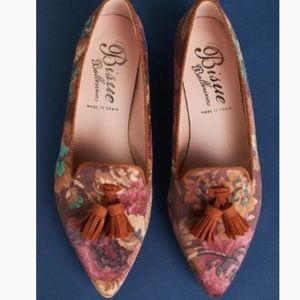 Bisue Ballerinas Floral Loafers from Anthropologie